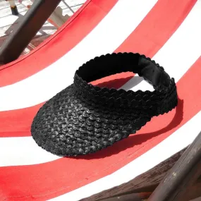 Pandan Visor Hat - Black