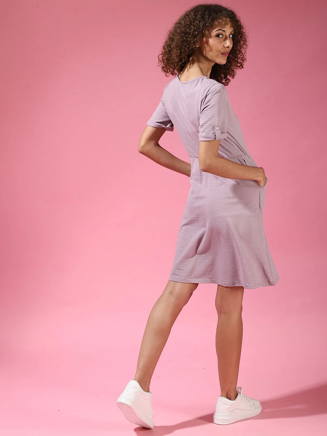 Pleated Midi Dress