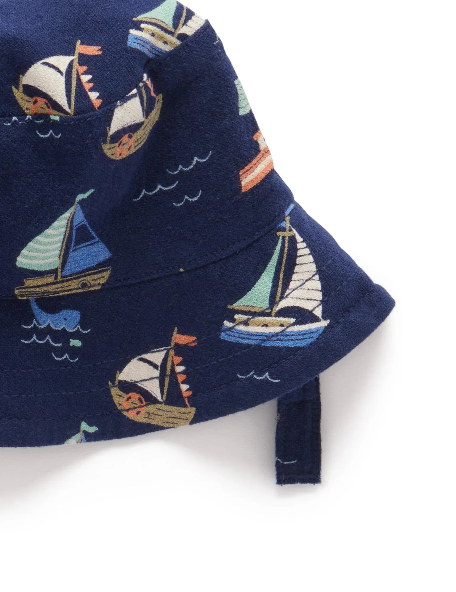 Purebaby Reversible  Bucket Hat - Yacht Print