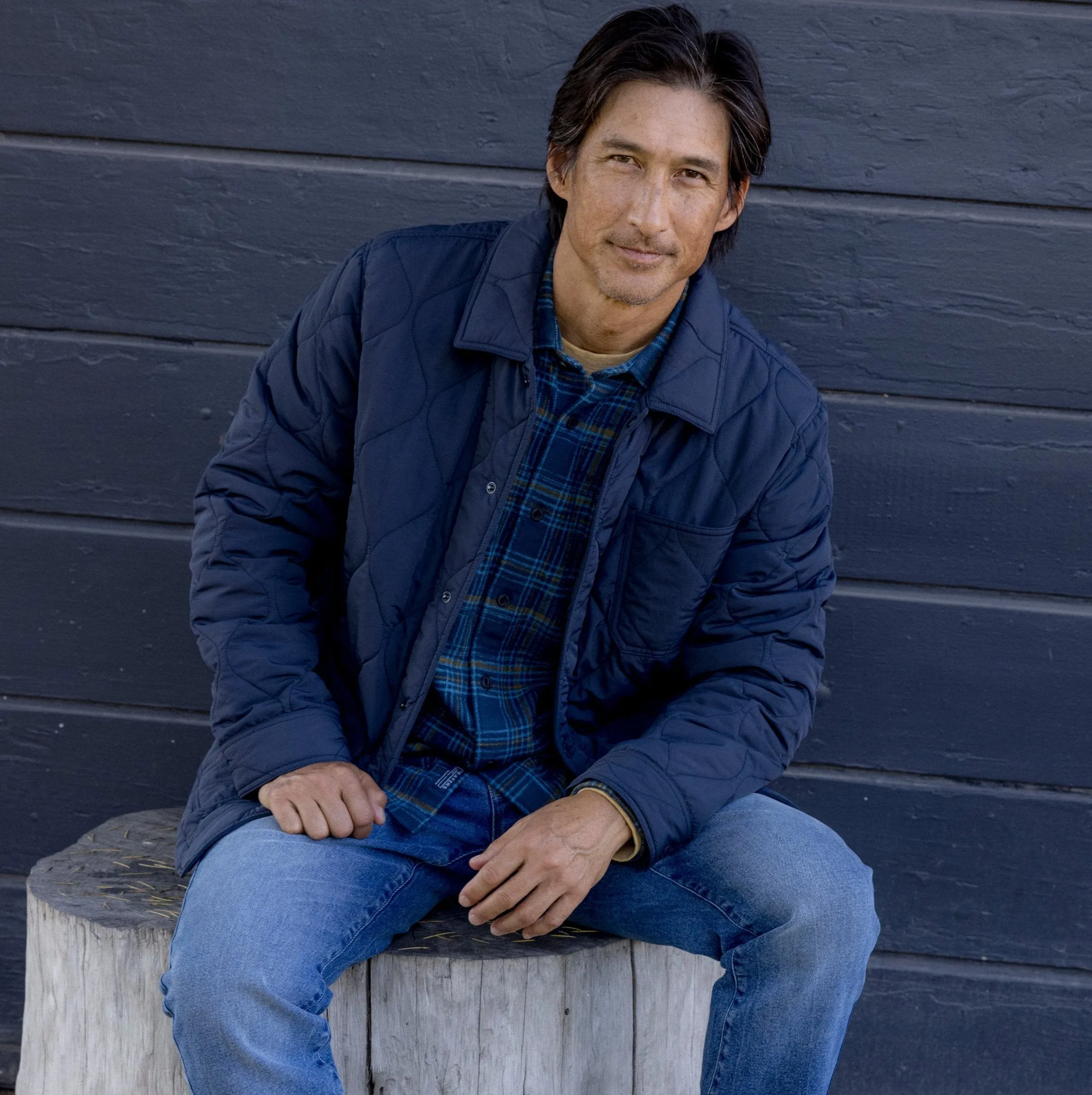 Putnam Quilted Chore Jacket - Navy