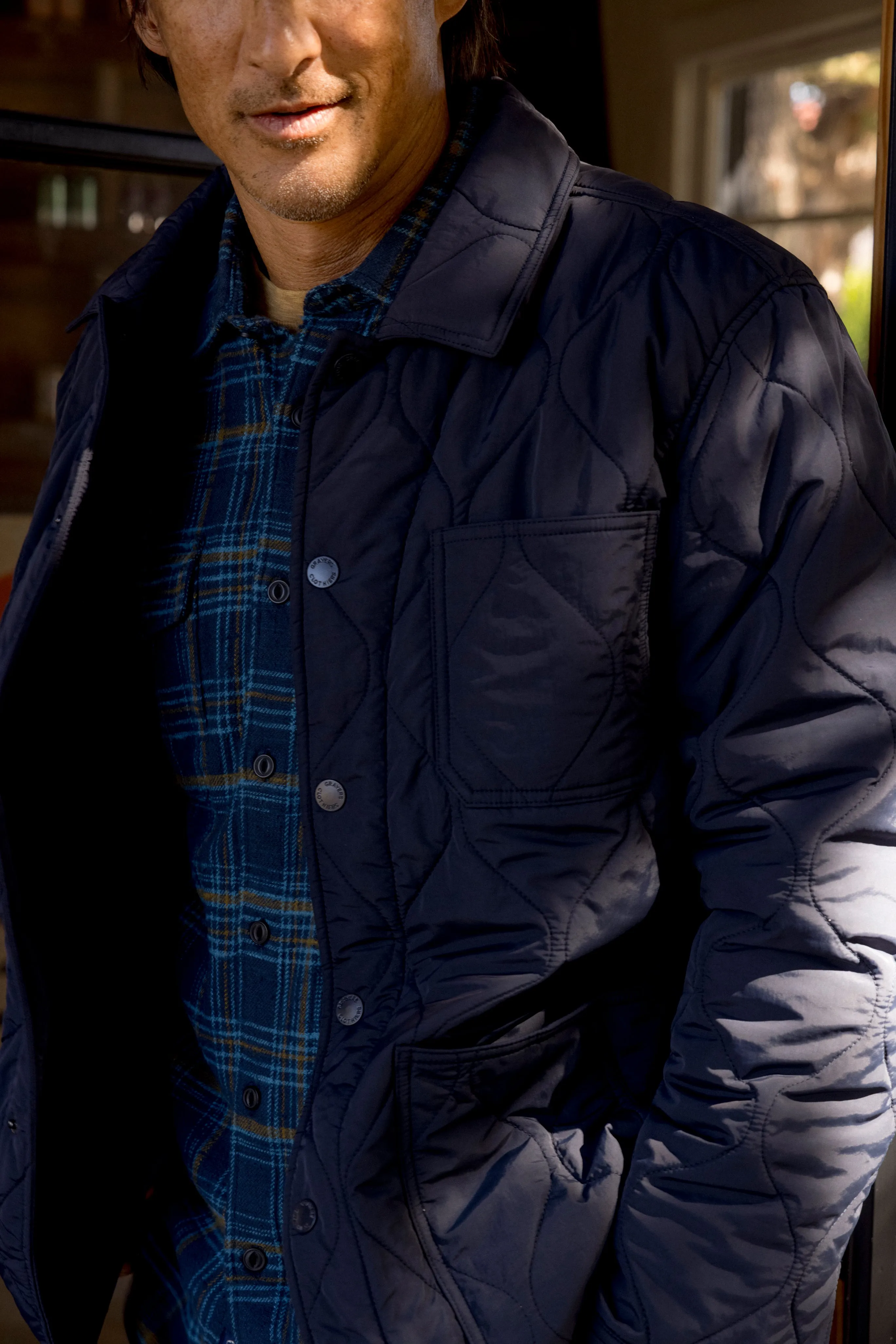 Putnam Quilted Chore Jacket - Navy