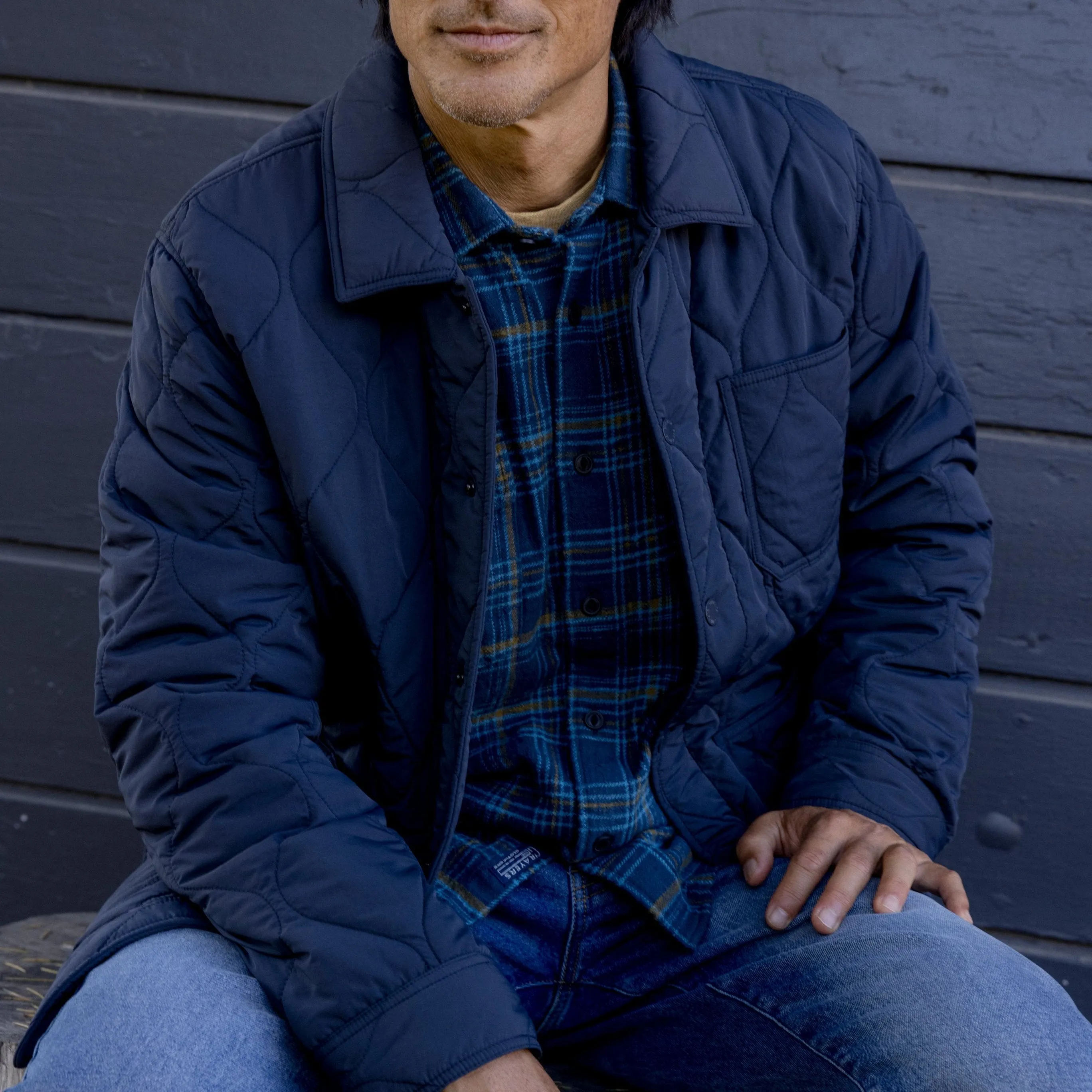 Putnam Quilted Chore Jacket - Navy