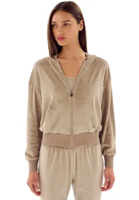 Rhys Velour Zip Up Hoodie