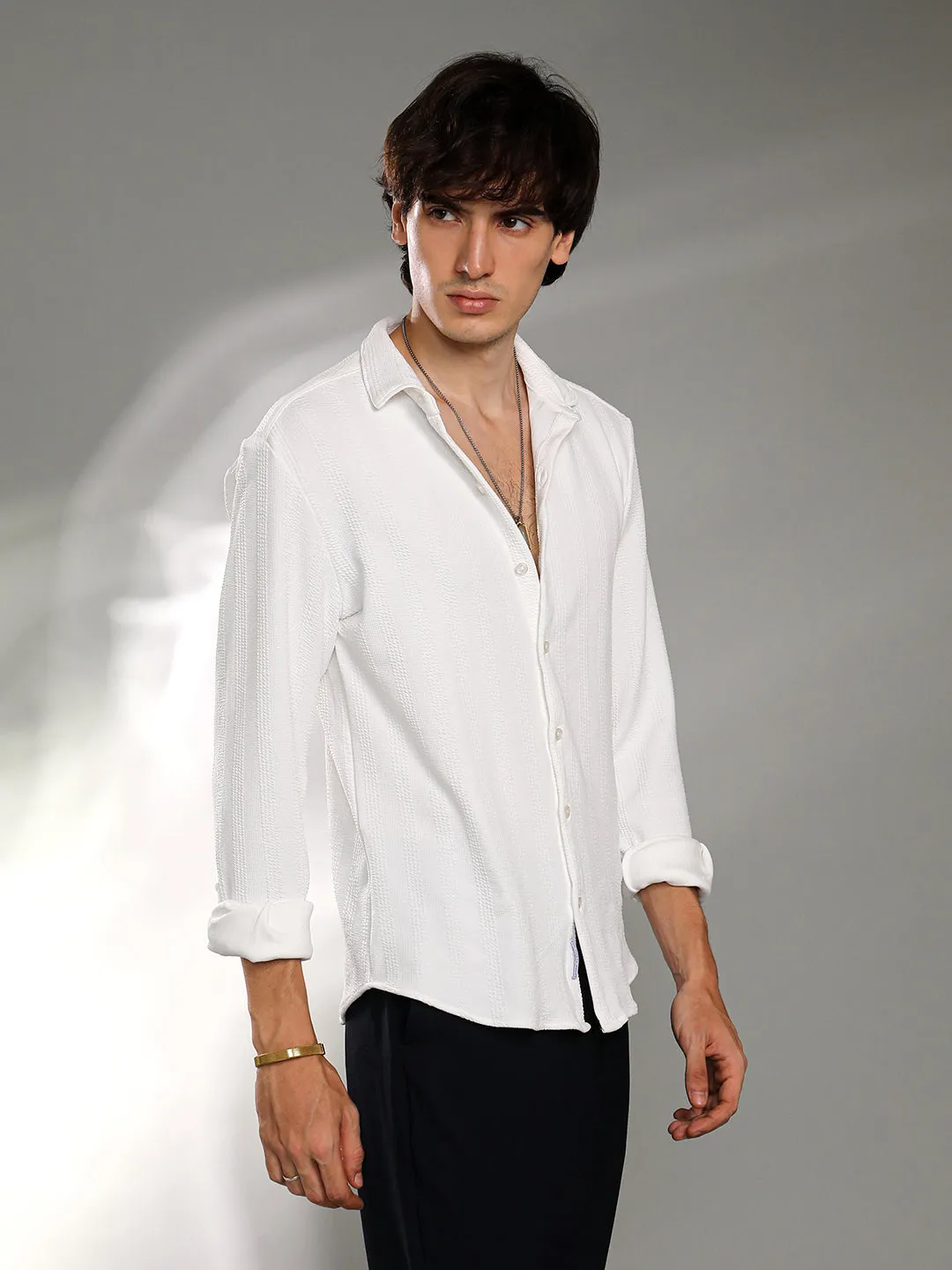 Rope-Textured Shirt