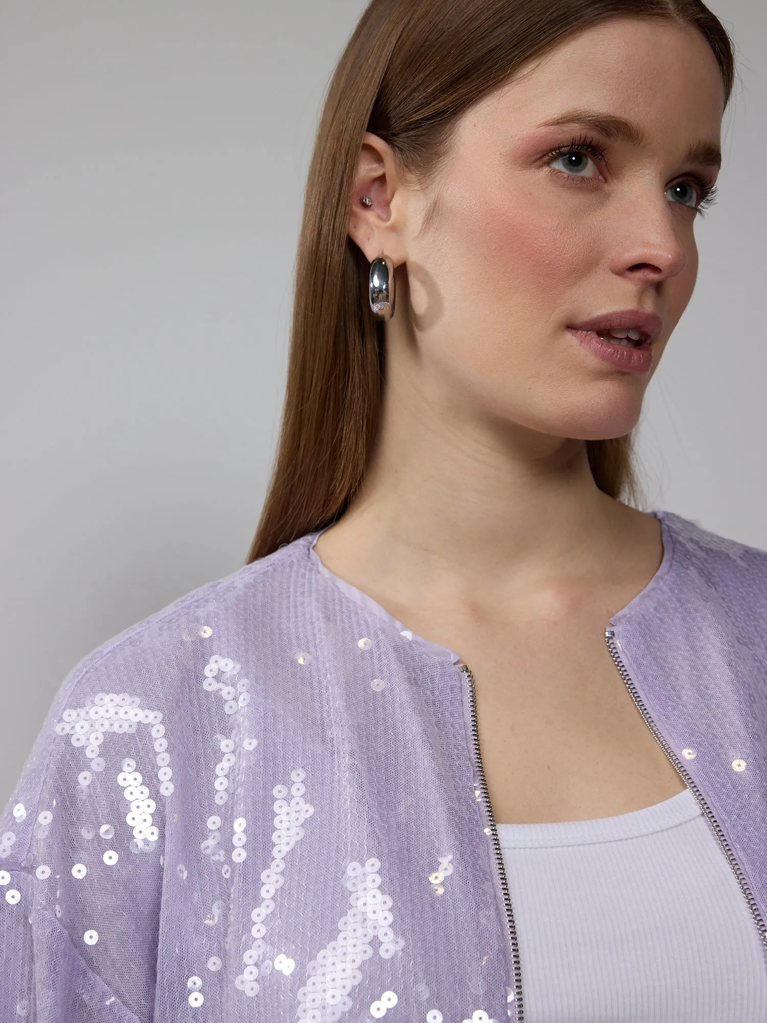Sequin Bomber Jacket