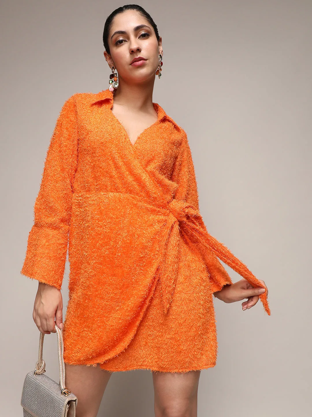 Sherpa Wrap Dress