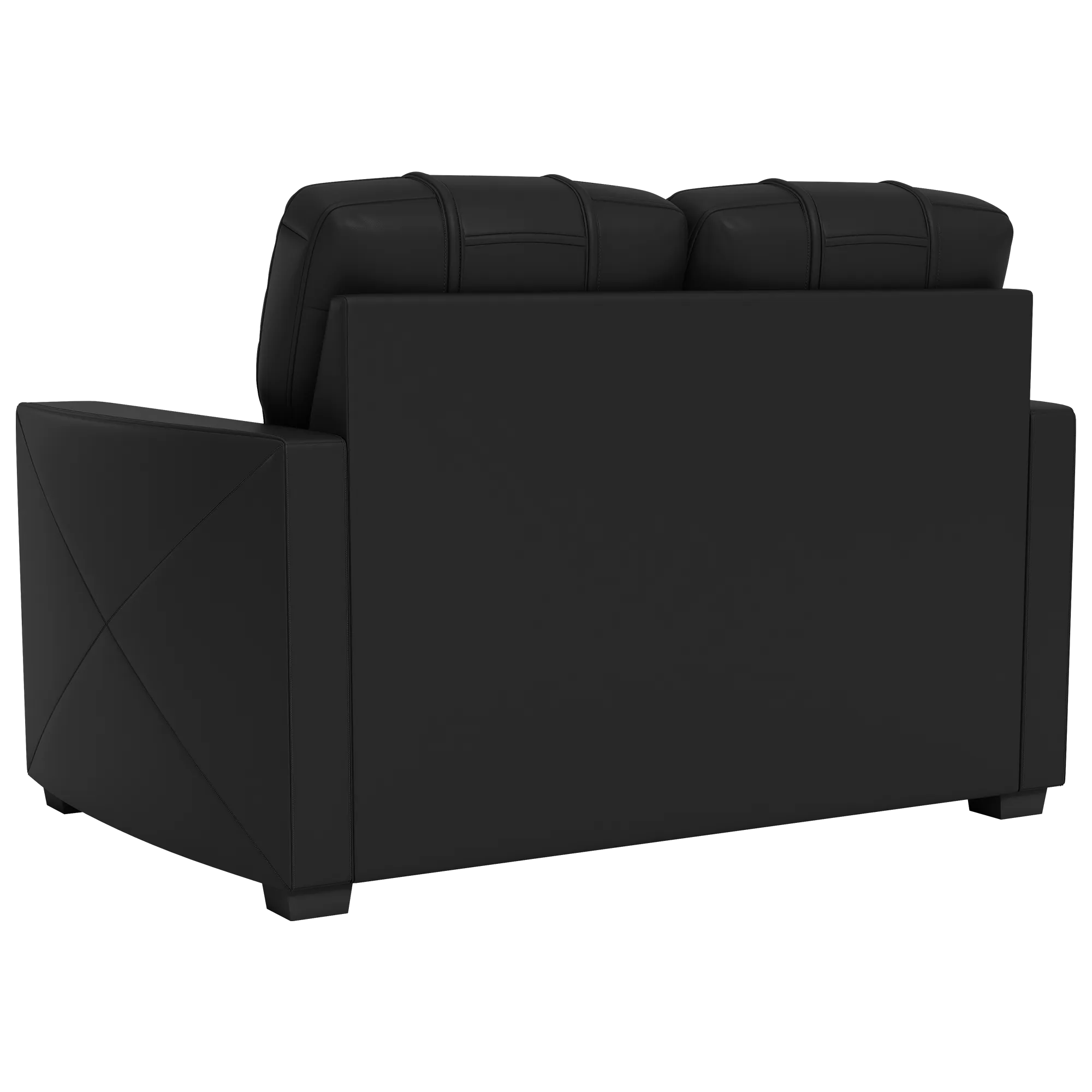 Silver Loveseat with Columbus Blue Jackets Logo