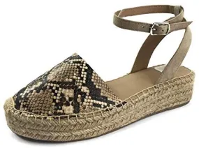 Soda Fiesta Womens Casual Espadrilles Trim Rubber Sole Flatform Wedge (8)
