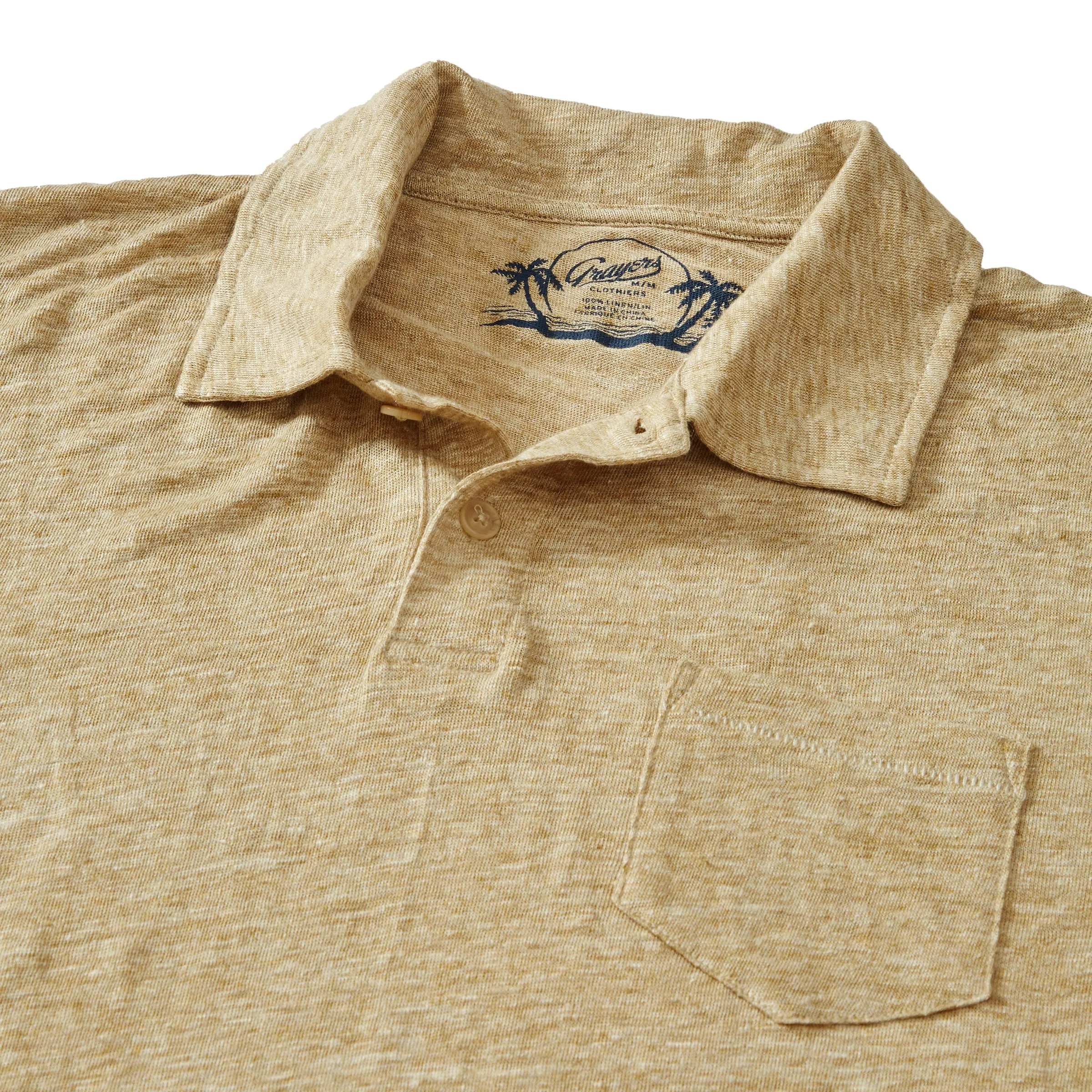 Soldano Linen Polo - Gold (Final Sale)