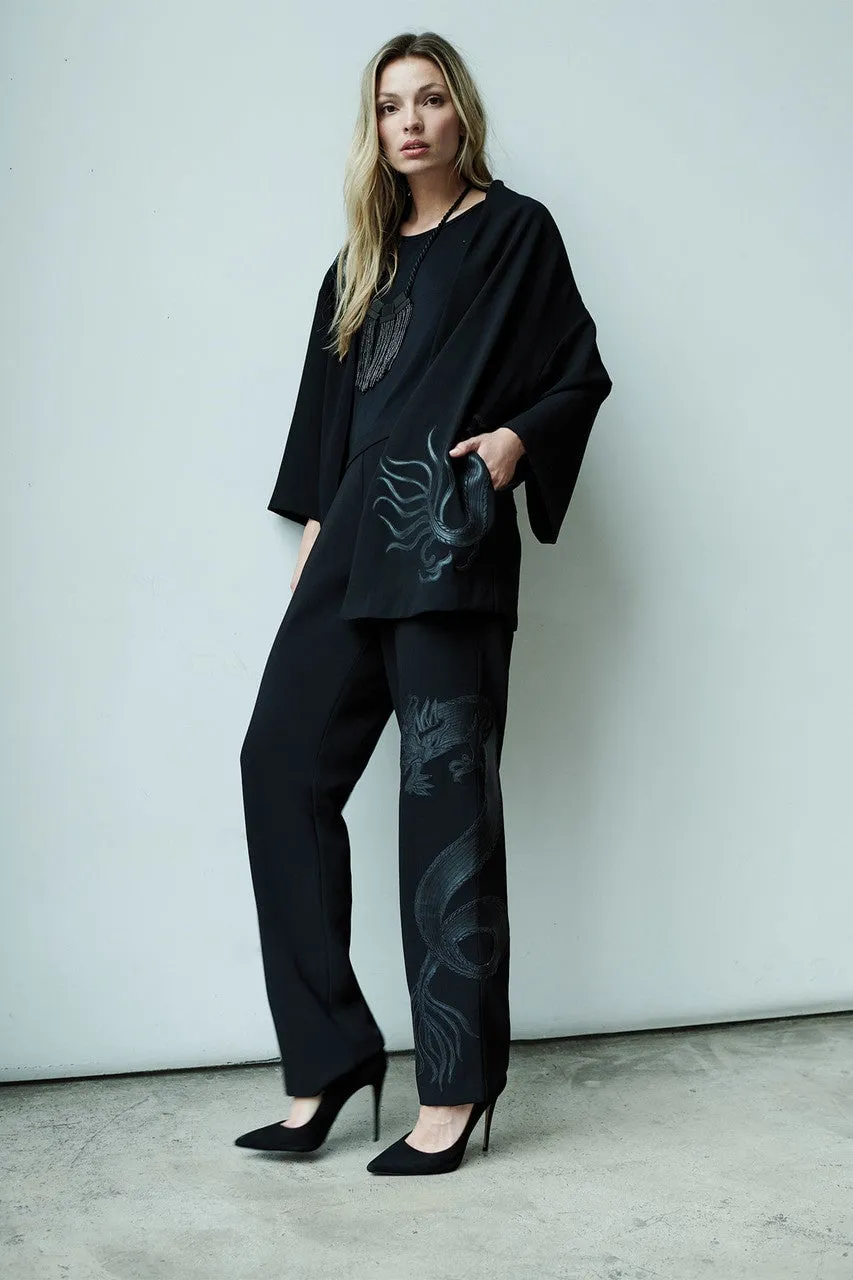 Solid Crepe Kimono