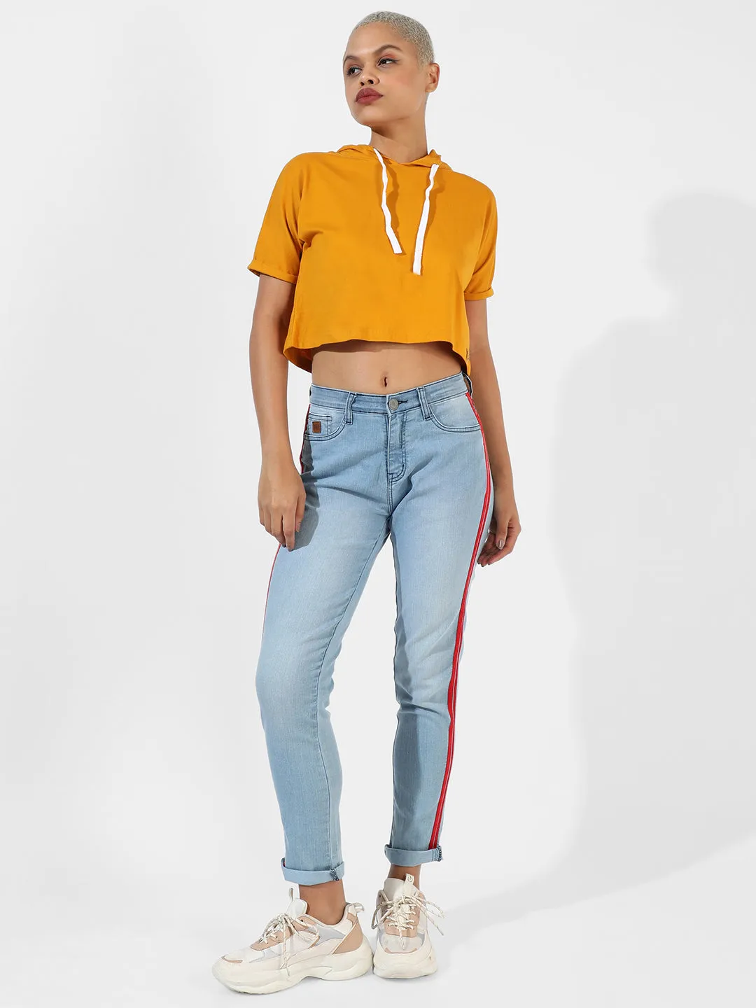 Solid Hooded Top