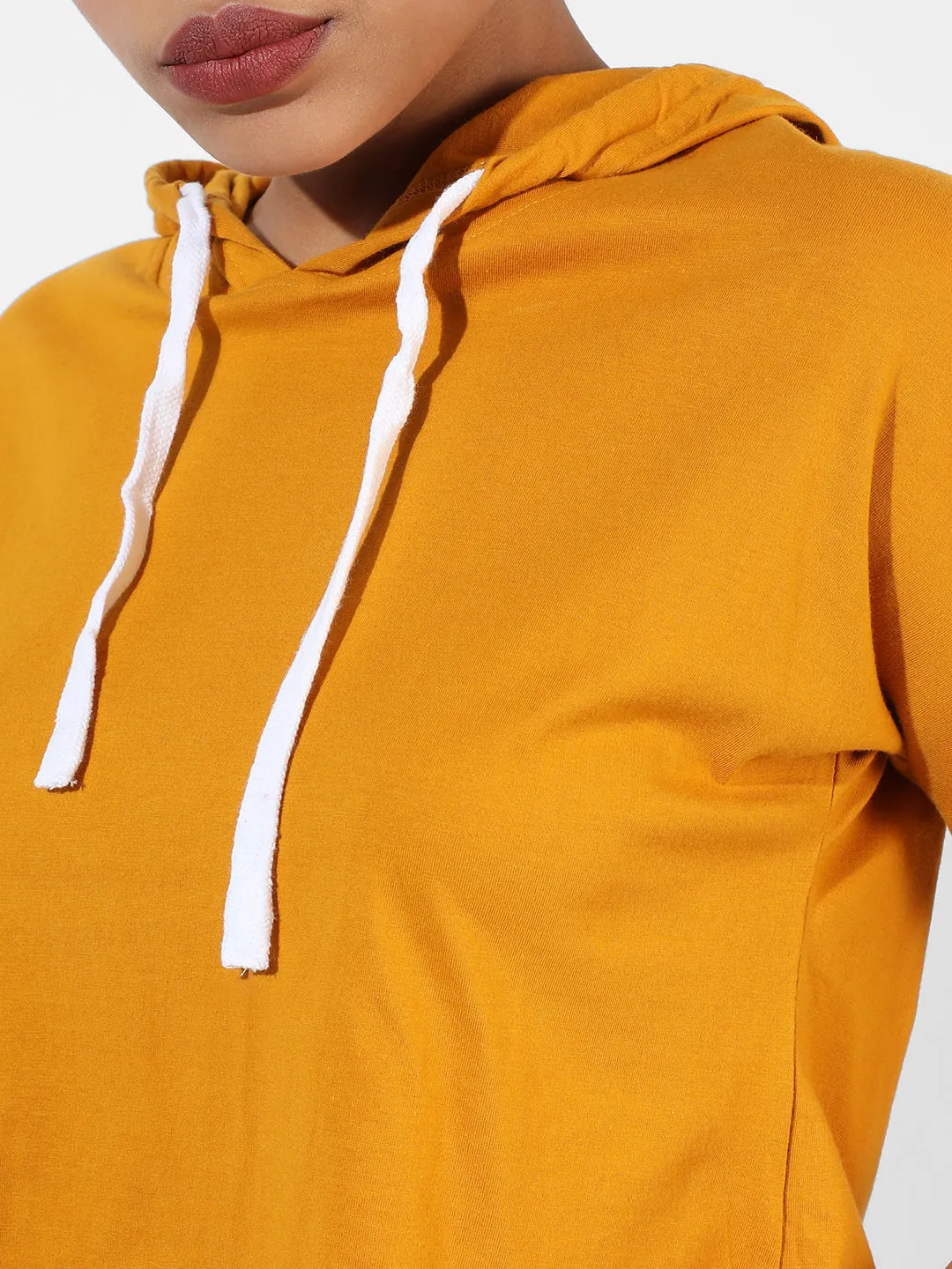 Solid Hooded Top