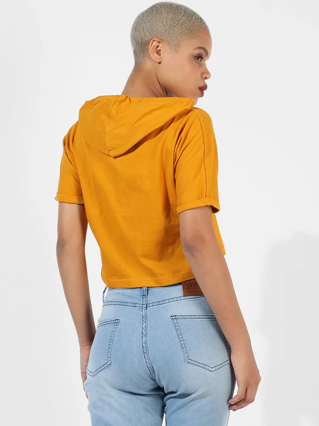 Solid Hooded Top