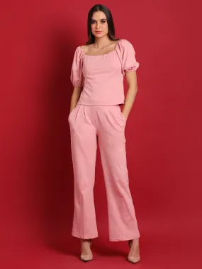 Solid Knotted Waist Co-Ord Set