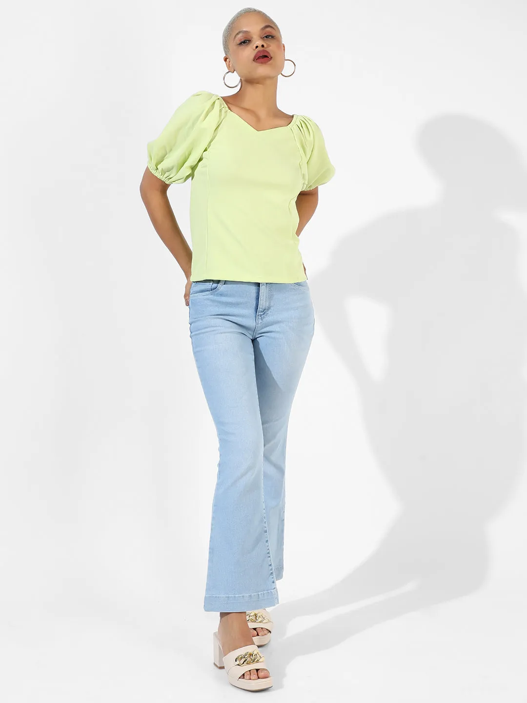 Solid Lime Green Top