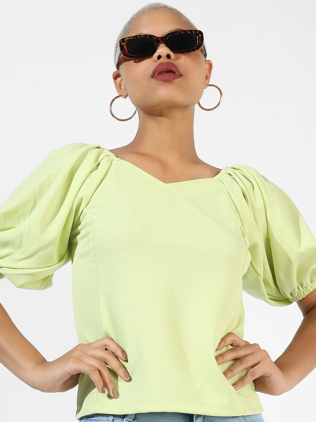Solid Lime Green Top
