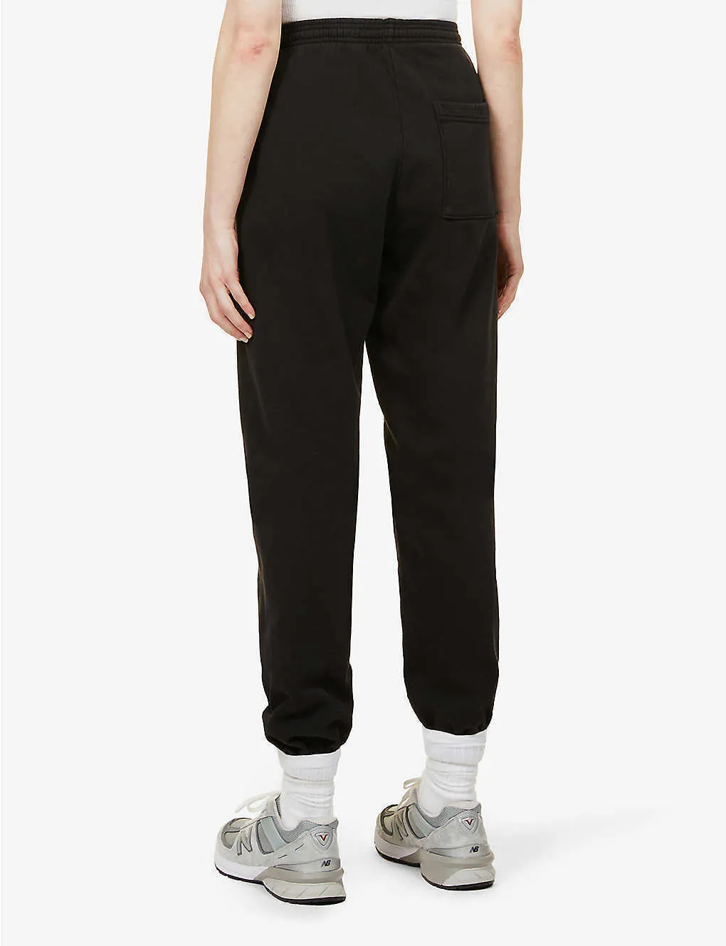 SPORTY & RICH Wellness Studio Black Joggers Track Bottoms