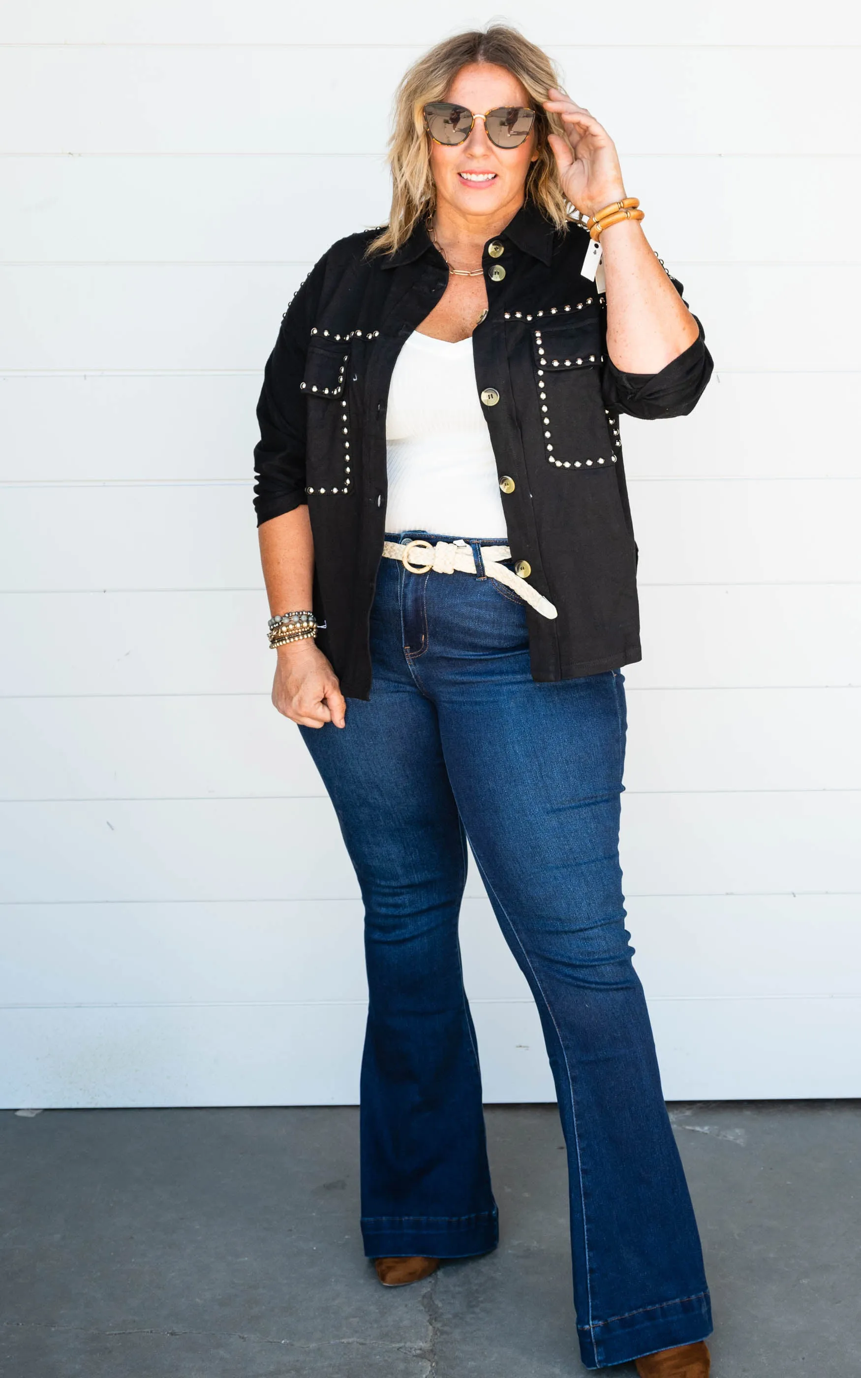 Studded Button Up Shirt - Final Sale*