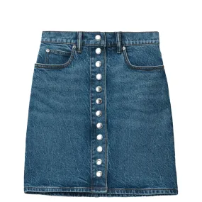 Super High-Waist Miniskirt In Comfort Stretch Denim
