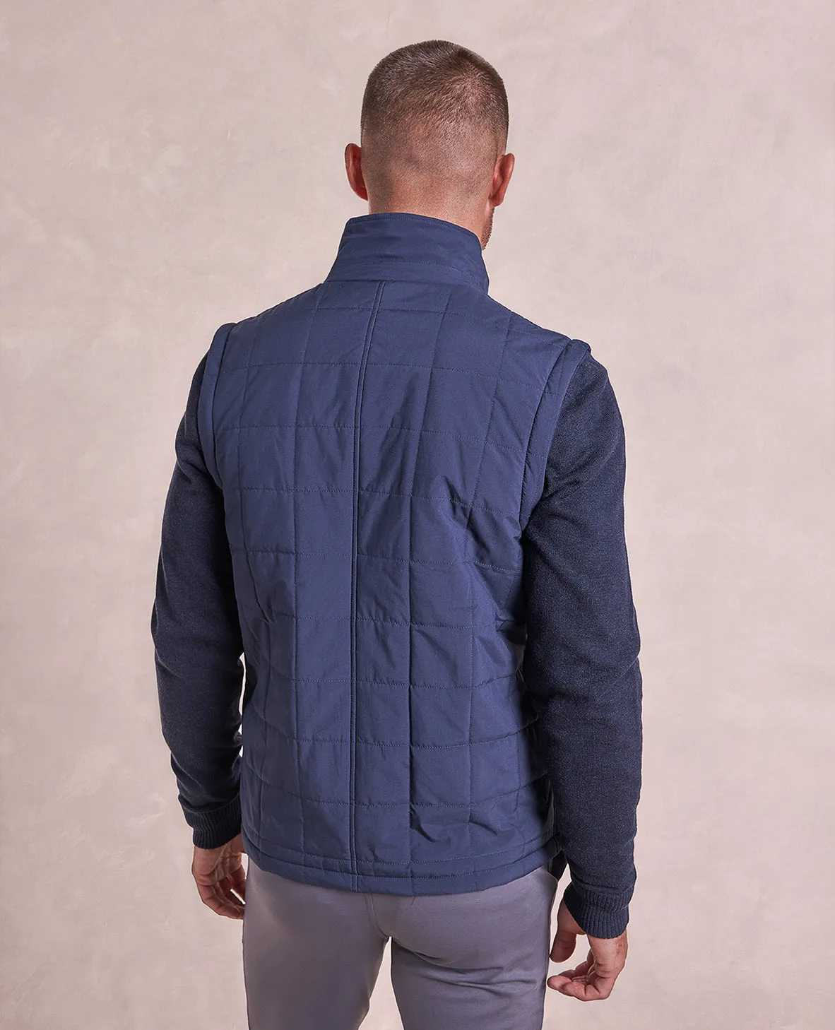 The Rhett - Nylon Vest w/Removable Knit Sleeves - Navy
