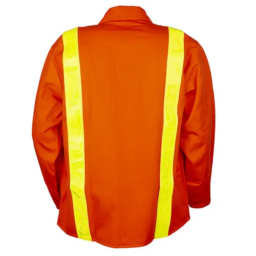 Tillman 9oz 30" Hi-Vis Orange FR Jacket w Reflective Stripes - 6230DRT