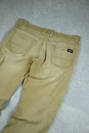 Vintage Dickies Relaxed Fit Workwear Pants Brown 36x30