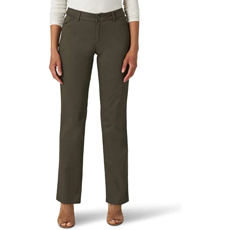 Women Relaxed Fit Wrinkle-Free Straight Leg Pant