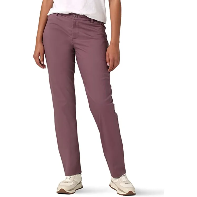 Women Relaxed Fit Wrinkle-Free Straight Leg Pant