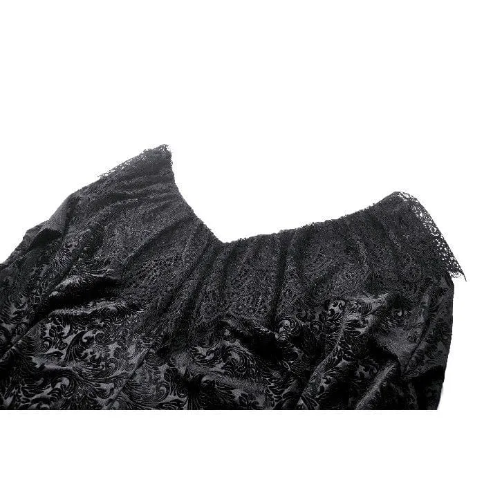 Women's Gothic Lace Velvet Long Sleeved Shirt