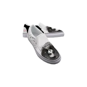 Women's Slip On Sneakers hair life , themed print