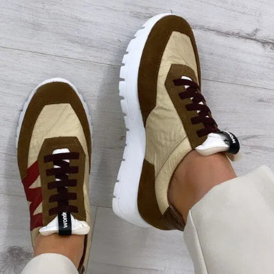 Wonders Brown & Rust Sneakers
