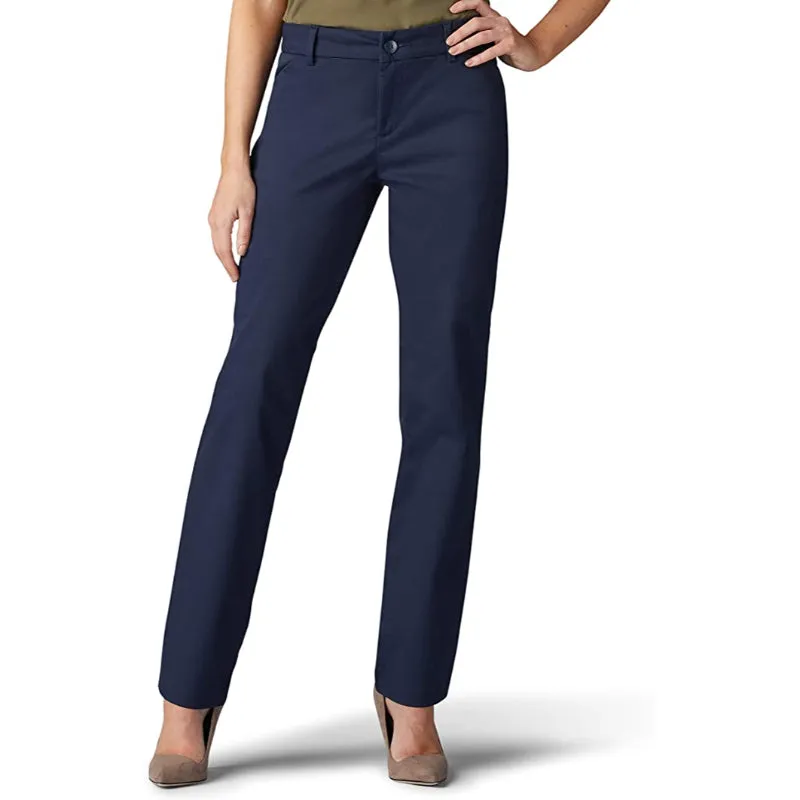 Wrinkle-Free Relaxed Fit Straight Leg Pant