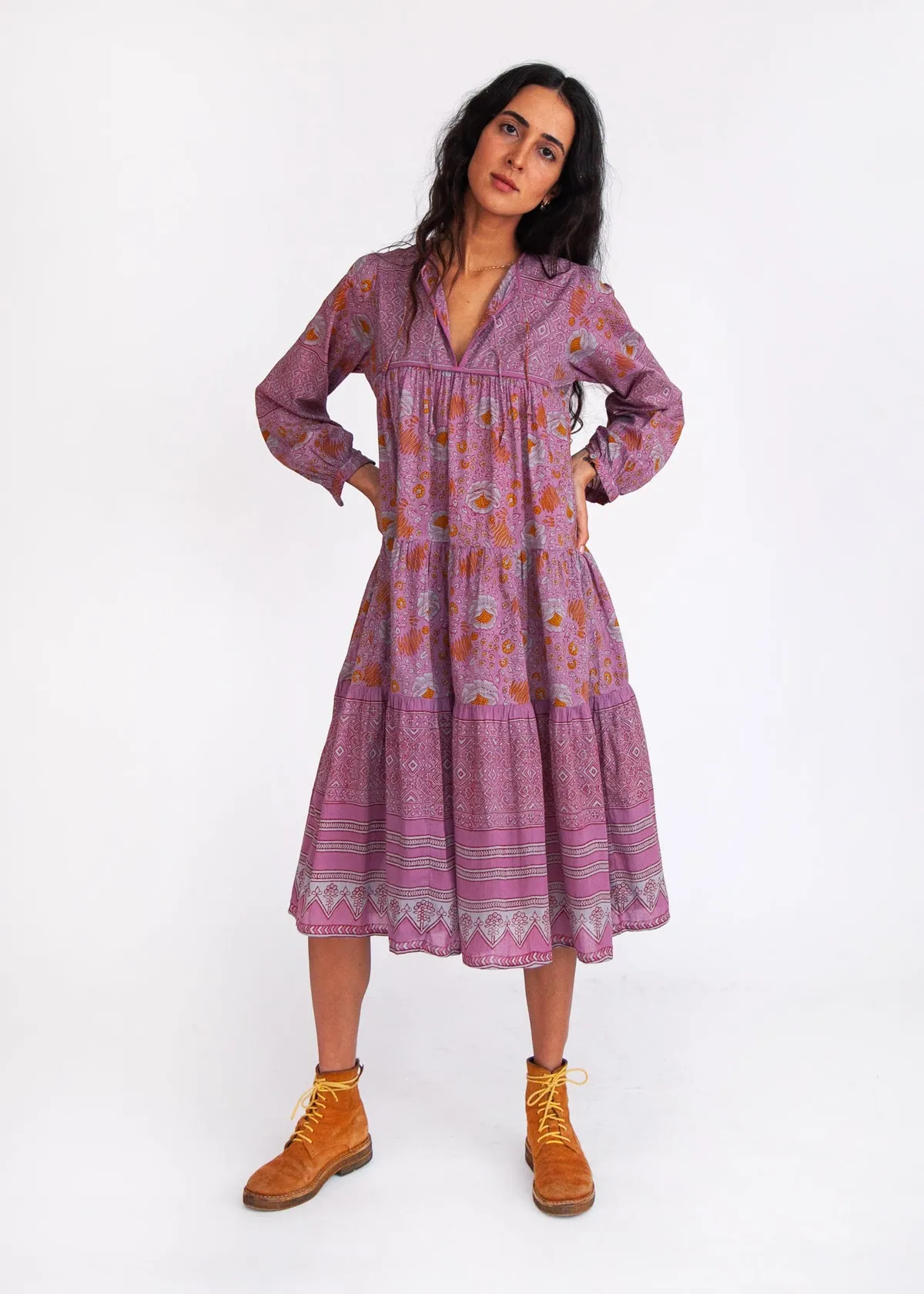 Yamini Booj Dress Overdye, Grey