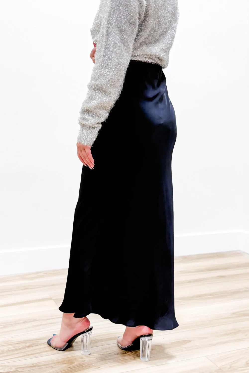 Z Supply: Europa Lux Sheen Skirt - Black